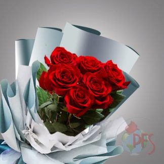 Wrapped 6 Roses