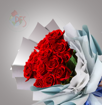 Dozen Red Roses Fancy Wrapped Wrapped Dozen Roses - Just Because... Flowers Gifts & More